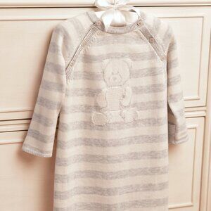 NWT // Ralph Lauren Childrenswear Boy's Striped Bear Coverall (size 3M-6M)